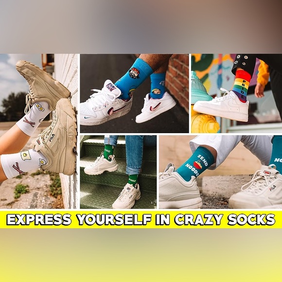 Men’s 4 Pack Kellogg’s Breakfast Cereals Theme Crew Socks Set - Picture 9 of 9